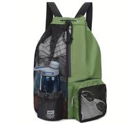 Bolsa De Gimnasio Bolsa de Gimnasio natación Mochila con cordón Red Bolsillo húmedo Playa Natación Gimnasio y Bolsa Almacenamiento Equipo Entrenamiento(Green)