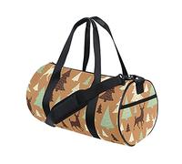 Bolsa de gimnasio Bolsa de lona deportiva Bolsa de fin de semana Bolsa de asas Árbol Alce Ciervo Caqui Primavera Navidad Año Nuevo Invierno Bolsa de entrenamiento de viaje Mochila de hombro para mujer
