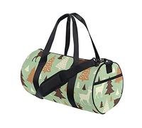 Bolsa de gimnasio Bolsa de lona deportiva Bolsa de fin de semana Bolsa de asas Árbol Alce Ciervo Verde Primavera Navidad Año Nuevo Invierno Bolsa de entrenamiento de viaje Mochila de hombro para mujer