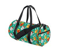 Bolsa de Gimnasio Bolsa de Lona Deportiva Bolsa de Fin de Semana Tote Lindo Alce Ciervo Papá Noel Invierno Navidad Año Nuevo Bolsa de Entrenamiento de Viaje Mochila de Hombro para Mujeres y Hombres