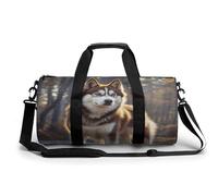Bolsa de Gimnasio, Bolsa de Lona para Hombres y Mujeres, con Estampado de Perro Husky, artículos personales para Hacer Ejercicio, Bolsa de Gimnasio Ligera para Viajes, Deportes y Fitness.