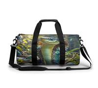 Bolsa de Gimnasio, Bolsa de Lona para Hombres y Mujeres, con Estampado de Serpiente Cobra, artículos personales para Hacer Ejercicio, Bolsa de Gimnasio Ligera para Viajes, Deportes y Fitness.