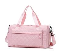 Bolsa De Gimnasio Bolsa de Lona Viaje con Bolsillo Frontal for Mujer, Bolso Gimnasio, Bolsos Hombro for Llevar en Fin Semana, Equipaje Mano Impermeable, Bolsa Cabina Aeropuerto(Pink)