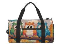 Bolsa de gimnasio con 3 búhos para hombres y mujeres, bolsa de gimnasio impermeable, bolsa de lona grande para viajes y entrenamiento