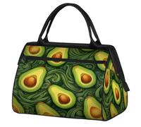 Bolsa de gimnasio con aguacate de frutas verdes para mujeres y hombres, bolsa de lona deportiva de viaje con funda para carrito, bolsa de gimnasio impermeable para fin de semana, bolsa de transporte