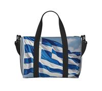 Bolsa de gimnasio con bandera griega para hombres y mujeres, bolsa de viaje con compartimento para zapatos, bolsas de entrenamiento, Bandera griega, Talla única, Bolsa de viaje