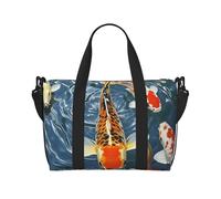 Bolsa de gimnasio con bandera griega para hombres y mujeres, bolsa de viaje con compartimento para zapatos, bolsas de entrenamiento, Japan Fancy Koi - Peces de carpa, Talla única, Bolsa de viaje