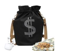 Bolsa de gimnasio con cordón, divertida bolsa deportiva con patrón de dólar, paquete de almacenamiento de papelería, para gimnasio, niños, niñas, deportes, fútbol, natación, playa, escuela