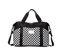 Bolsa de gimnasio con correa de hombro desmontable, bolsa de hombro separada en húmedo y seco, solución de almacenamiento compacta, organizador de viaje de gran capacidad, White, Mass Beauty