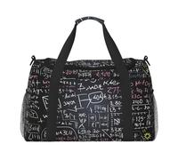 Bolsa de gimnasio con diseño de barco pirata en la puesta de sol para hombres y mujeres, bolsa de noche con compartimento para zapatos, bolsas de viaje y entrenamiento, Fórmula matemática, Talla única