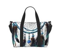 Bolsa de gimnasio con diseño de ciervos y animales salvajes para hombres y mujeres, bolsa de viaje con compartimento para zapatos, bolsas de entrenamiento, Atrapasueños nativo americano, Talla única