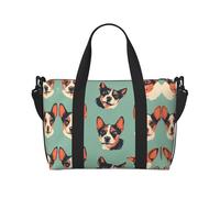 Bolsa de gimnasio con estampado de avatares de animales, bolsa cruzada de fin de semana, ideal para viajes de negocios