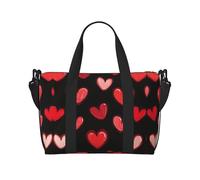 Bolsa de gimnasio con estampado de corazón para fin de semana, ideal para viajes de negocios