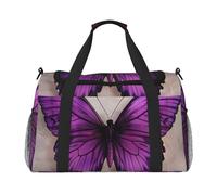 Bolsa de gimnasio con estampado de mariposas, de gran capacidad, plegable, para actividades al aire última intervensión