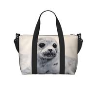 Bolsa de gimnasio con estampado de mariquitas, bolsa de lona moteada infinita para hombres y mujeres, bolsa de viaje con compartimento para zapatos, bolsas de entrenamiento, Pintura de sello de arpa