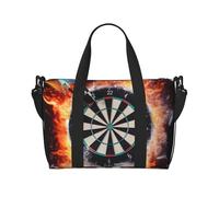 Bolsa de gimnasio con estampado de mariquitas, bolsa de lona moteada infinita para hombres y mujeres, bolsa de viaje con compartimento para zapatos, bolsas de entrenamiento, Tablero de dardos, Talla