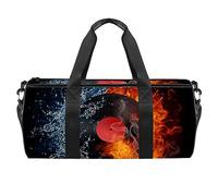 Bolsa de gimnasio con grabación en fuego y deportes acuáticos, bolsa de viaje, bolsa de equipo para mujeres y hombres, multicolor, 17.7x9x9 inch