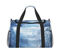 Bolsa de gimnasio con pintura de girasoles para hombres y mujeres, bolsa de noche con compartimento para zapatos, bolsas de viaje y entrenamiento, Snow Ice World, Talla única, Bolsa de viaje