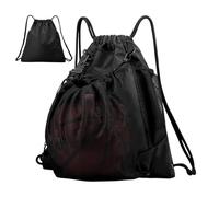 Bolsa de gimnasio de fútbol plegable, mochila de baloncesto para niños - Mochila de gimnasio con cordón al aire libre, Sackpack de gran capacidad Mochila para yoga, senderismo, camping y de camping