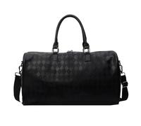 Bolsa de gimnasio de gran capacidad, bolsa de fitness de moda de piel sintética, bolsa de noche, bolsa de fin de semana, bolsa de hospital para uso diario, Negro, paquete individual, como se muestra