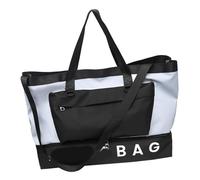 Bolsa de gimnasio de gran capacidad, bolsa de viaje de color de contraste, bolsa de entrenamiento, bolsa de fitness, bolsa de fin de semana, bolsa de fin de semana para hombres y mujeres, azul/negro