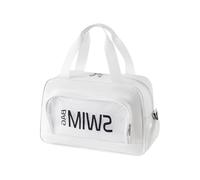 Bolsa de gimnasio de gran capacidad, bolsa de viaje para playa, fitness, con separación seca y húmeda, natación, fitness, viajes, gimnasio, entrenamiento, bolsa de mano, White, Mass Beauty