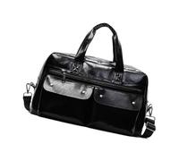 Bolsa de gimnasio de gran capacidad para viajes, práctica, resistente al agua, poliuretano con múltiples compartimentos, correa de hombro ajustable, espaciosa bolsa de oficina, Black, Mass Beauty