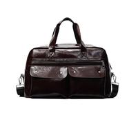 Bolsa de gimnasio de gran capacidad para viajes, práctica, resistente al agua, poliuretano con múltiples compartimentos, correa de hombro ajustable, espaciosa bolsa de oficina, café, Mass Beauty