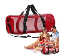 Bolsa de gimnasio de malla, forma cilíndrica, soporte de correa ajustable, saco de buceo ligero y transpirable, equipo de almacenamiento de gran capacidad para esnórquel, viajes, entrenamiento, playa