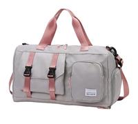 Bolsa de Gimnasio de Tela Oxford Ligera para Gimnasio en seco y húmedo, Bolsa de Viaje Grande para Viajes, Viajes y Uso al Aire Libre, Gris, riferimento Alla descrizione, Consulte la descripción
