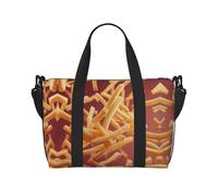 Bolsa de gimnasio estampada con patatas fritas lanzadas al aire, bolsa cruzada de viaje de fin de semana, adecuada para viajes de negocios