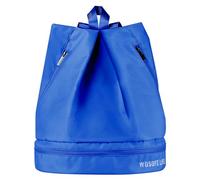 Bolsa de gimnasio grande para zapatos de golf con bolsillos de compartimento, mochila de golf impermeable con cremallera exterior para deportes, vacaciones, múltiples bolsillos, azul real, Talla única