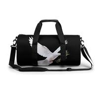 Bolsa de gimnasio grande y divertida con paloma blanca con rama de olivo novedosa, ligera, deportiva, bolsa de viaje de 17.5 x 9 x 9 pulgadas