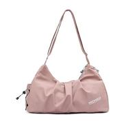 Bolsa de Gimnasio Impermeable en húmedo y seco separada con Compartimento para Zapatos, Bolsa de Barril de Boxeo pequeña, Bolsa de Lona Deportiva, Bolso de Fitness, Bolsa Ligera (Rosa)