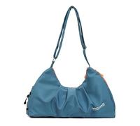 Bolsa de Gimnasio Impermeable en húmedo y seco separada con Compartimento para Zapatos, Bolsa de Barril de Boxeo pequeña, Bolsa de Lona Deportiva, Bolso de Fitness, Bolsa Ligera (Azul)