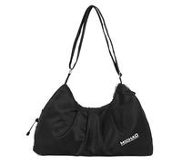 Bolsa de Gimnasio Impermeable en húmedo y seco separada con Compartimento para Zapatos, Bolsa de Barril de Boxeo pequeña, Bolsa de Lona Deportiva, Bolso de Fitness, Bolsa Ligera (Negro)