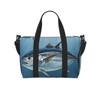 Bolsa de gimnasio para amantes de los perros pastores alemanes, bolsa de viaje para hombres y mujeres, bolsa de viaje con compartimento para zapatos, bolsas de entrenamiento, Thunnus de atún rojo