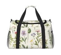 Bolsa de gimnasio para hombres y mujeres, bolsa de viaje con compartimento para zapatos, bolsas de entrenamiento de viaje, Acuarelas de temporada, Talla única, Bolsa de viaje