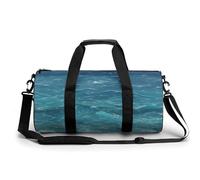 Bolsa de gimnasio para hombres y mujeres, estampado The Deep Ocean con compartimento para zapatos y húmedos, bolsa de lona para viajes, deportes, fitness y entrenamiento