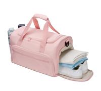 Bolsa de gimnasio para hombres y mujeres, pequeña bolsa de deporte con bolsillo húmedo y compartimento para zapatos, resistente al agua durante la noche, Rosado, Talla única, Bolsa de gimnasio para mujer