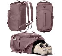 Bolsa de gimnasio para mujer, mochila de gimnasio con compartimento para zapatos, bolsa deportiva de lona con múltiples bolsillos, 30 L, púrpura, (Purple Ash), Moderno