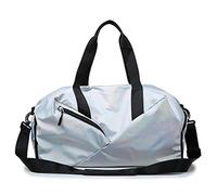 Bolsa de Gimnasio para Mujeres Bolsas Deportivas para Mujer de Color Rosa Brillante para Fitness Bolsa de Gimnasia Seca y húmeda con Compartimento de Zapatos Yoga de Colmena Yoga (Color: Plateado)