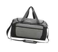 Bolsa de gimnasio profesional transpirable con correa ajustable, ideal para viajes cortos de negocios, actividades de fitness, negocios, uso informal, Gray, Mass Beauty