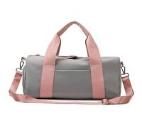 Bolsa De Gimnasio Sports Gym Handbag Women Fitness Swimming Training Bags Female Dance Yoga Mat Bag Outdoor Travel Luggage Pack with Shoes Pocket para Viajar(Pink and Gray)