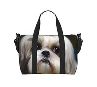 Bolsa de gimnasio Stream Stones para hombres y mujeres, bolsa de viaje con compartimento para zapatos, bolsas de entrenamiento, Shih Tzu Dog2, Talla única, Bolsa de viaje