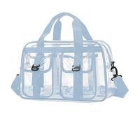Bolsa de gimnasio transparente de PVC con interior espacioso para accesorios deportivos, control rápido de seguridad en el aeropuerto, práctica correa para el hombro, organizador deportivo