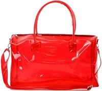 Bolsa de gimnasio transparente para mujer, bolsa de deporte transparente, bolsa de entrenamiento, bolsa de transporte, todos los hombros, colores caramelos, impermeable, para viajes y natación, Rojo