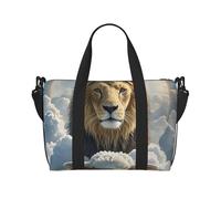 Bolsa de gimnasio Wild Goose by The Bridge para hombres y mujeres, bolsa de viaje con compartimento para zapatos, bolsas de entrenamiento, Cordero con nubes de león, Talla única, Bolsa de viaje