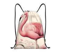 Bolsa De Gimnasiobolsas con Cordón para Al Aire Libre Almacenamiento Hombres 36X42Cm Fácil De Doblar Ajustable Bolsa De Cuerdas Flamenco Y Hojas