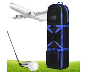 Bolsa de golf, organizador de palos con ruedas, organizador de palos plegable resistente a la intemperie para viajes, playa, avión, mujeres, hombres, práctica al aire libre